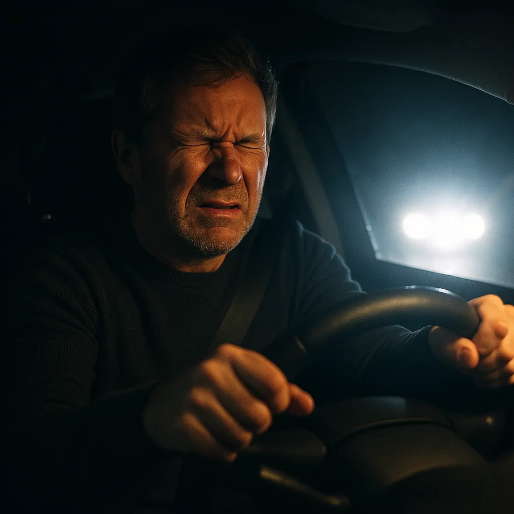 ¿Apretaste el volante por un deslumbramiento nocturno?