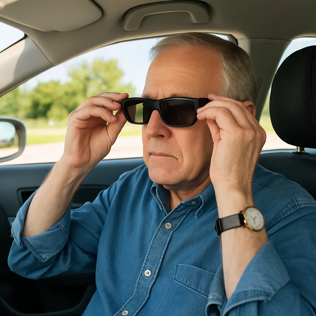 Paso 2: Usa las gafas oscuras para bloquear los reflejos mortales del sol.