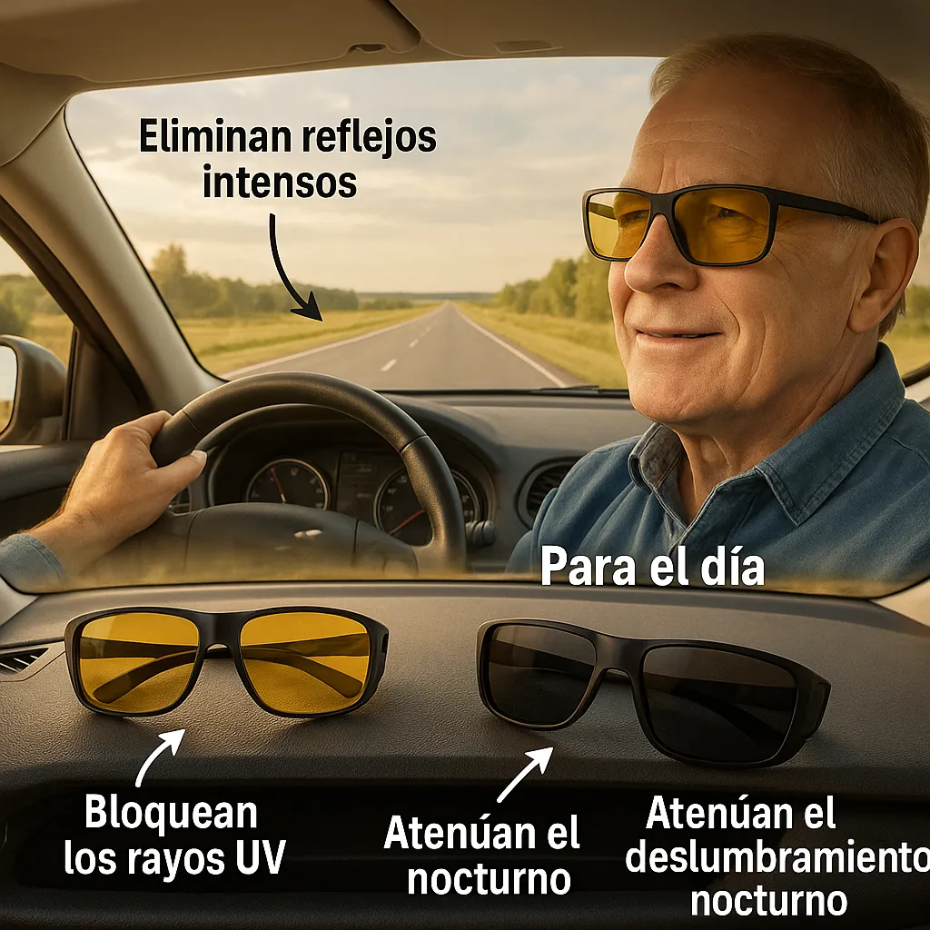 Ver la carretera, no un destello que te ciega.