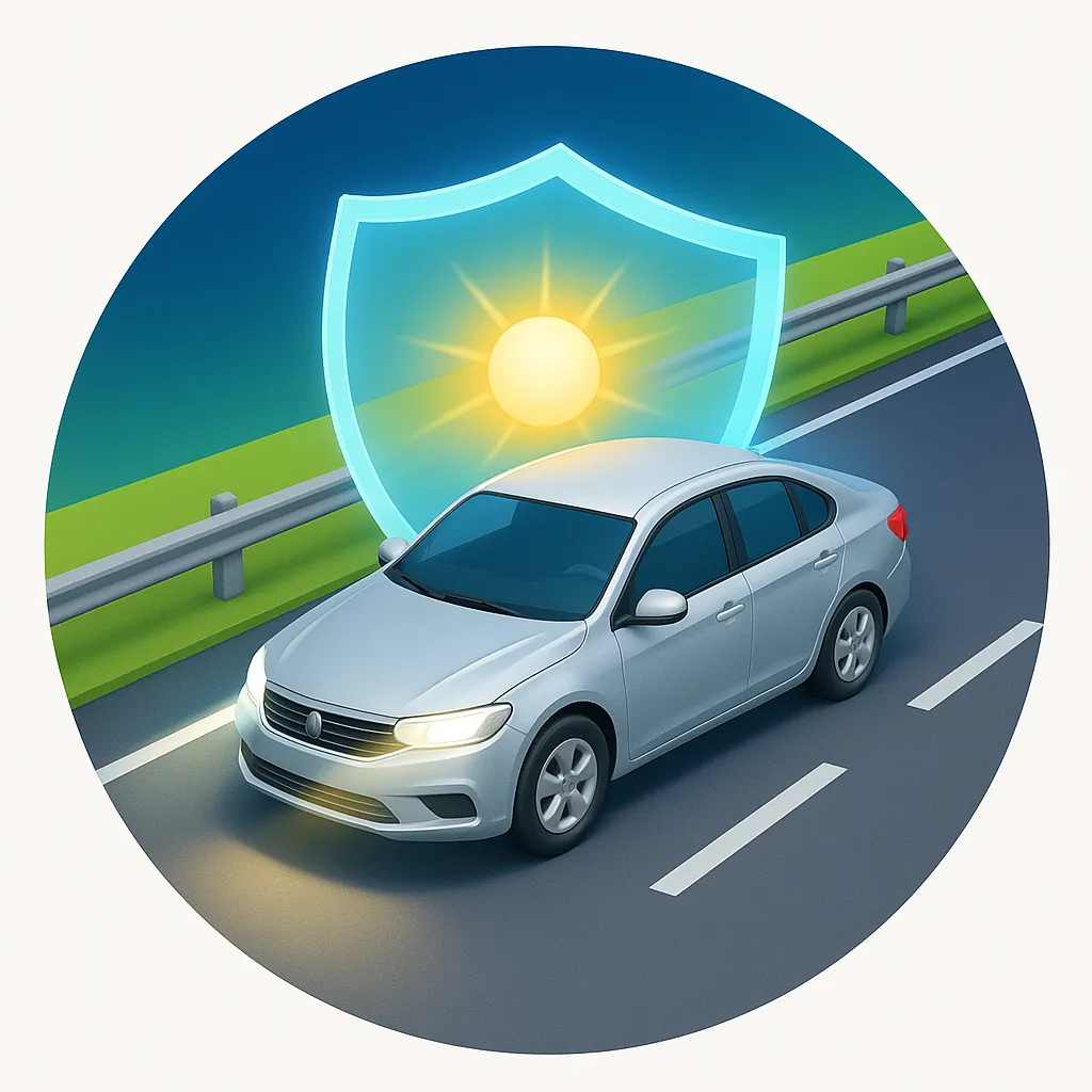 Conduce con la tranquilidad de estar protegido siempre: de día, de noche o lloviendo.