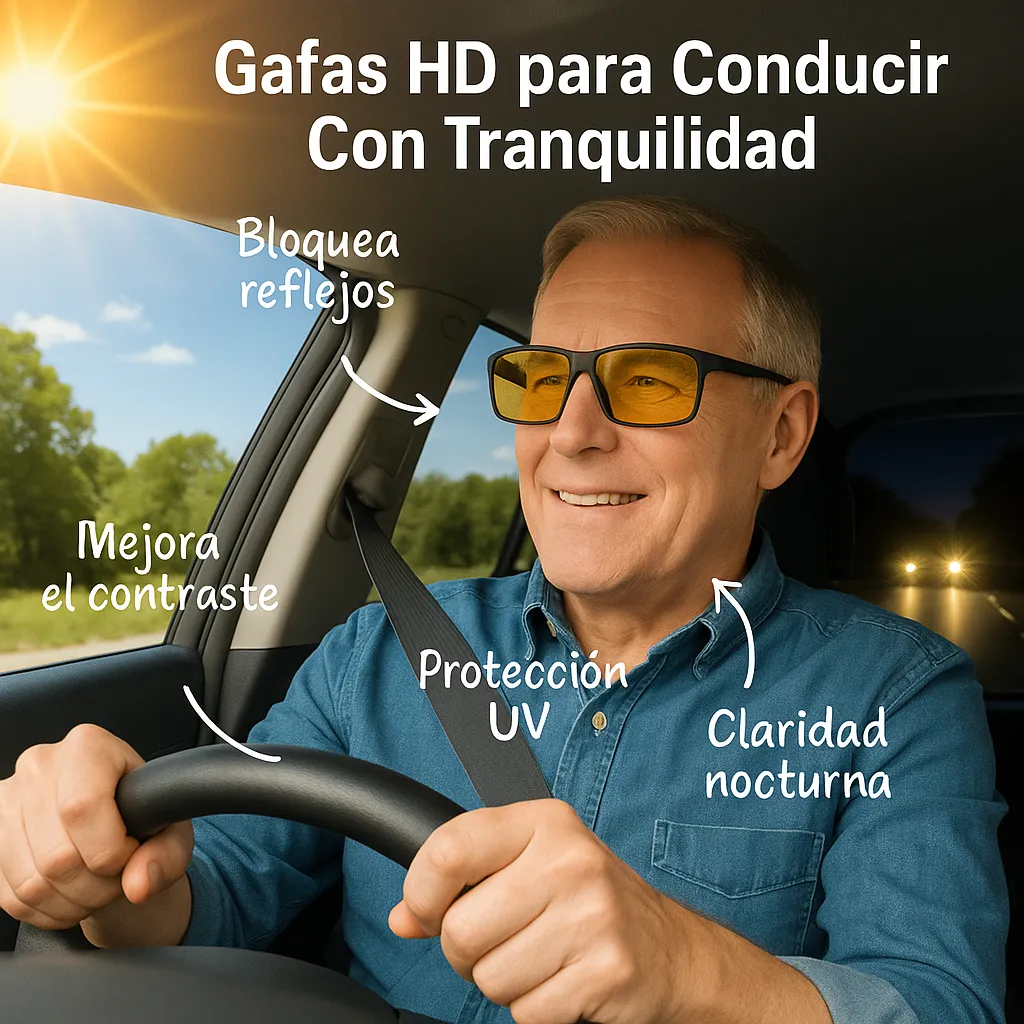 Deja de apretar el volante por no poder ver.