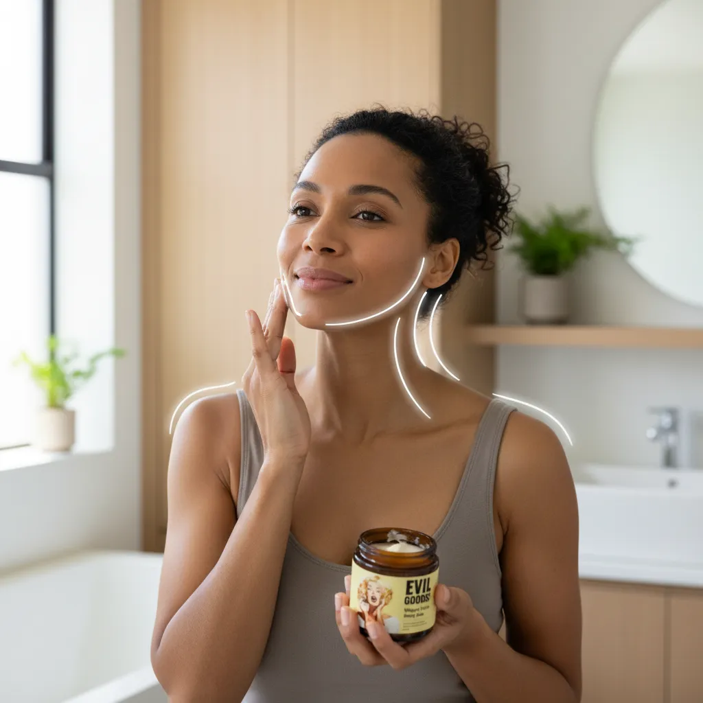 El rostro se siente más firme y definido.