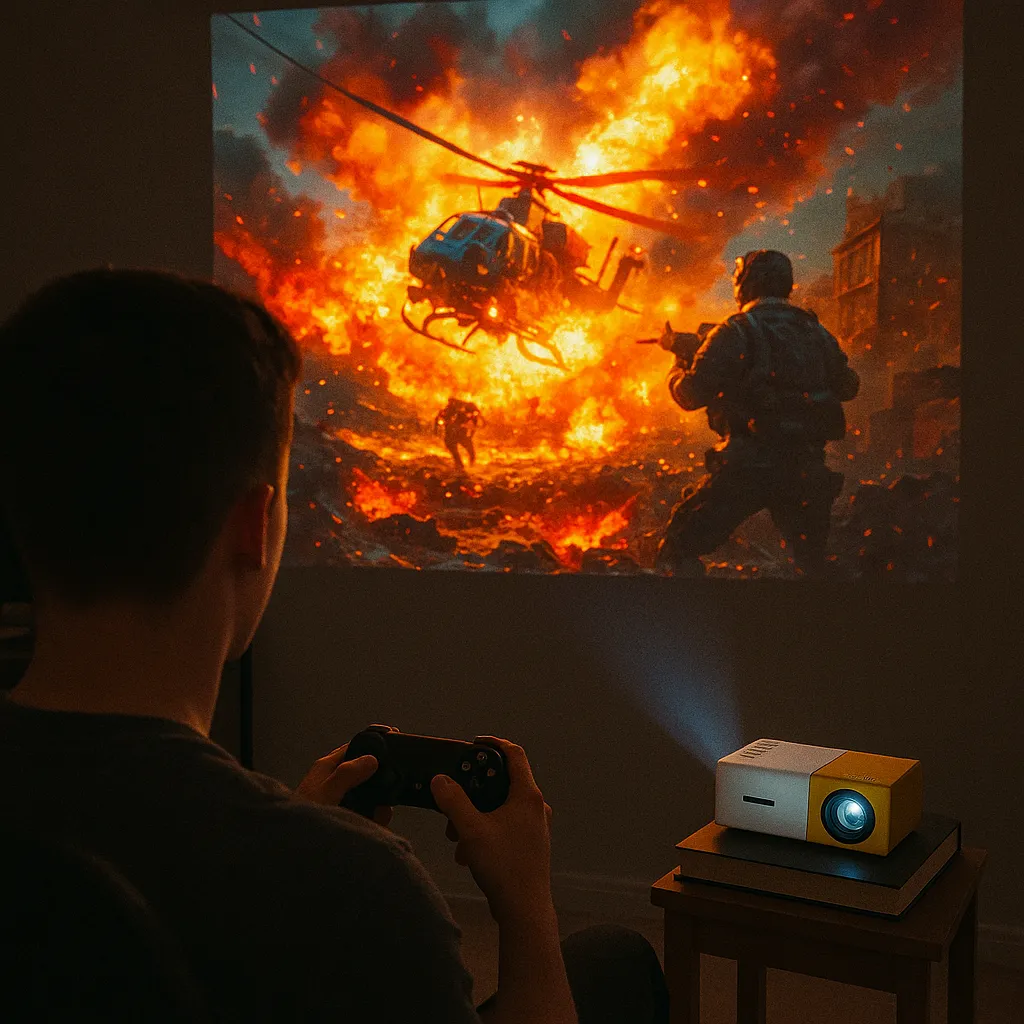 Conectas la consola y ya tienes un pantallón.