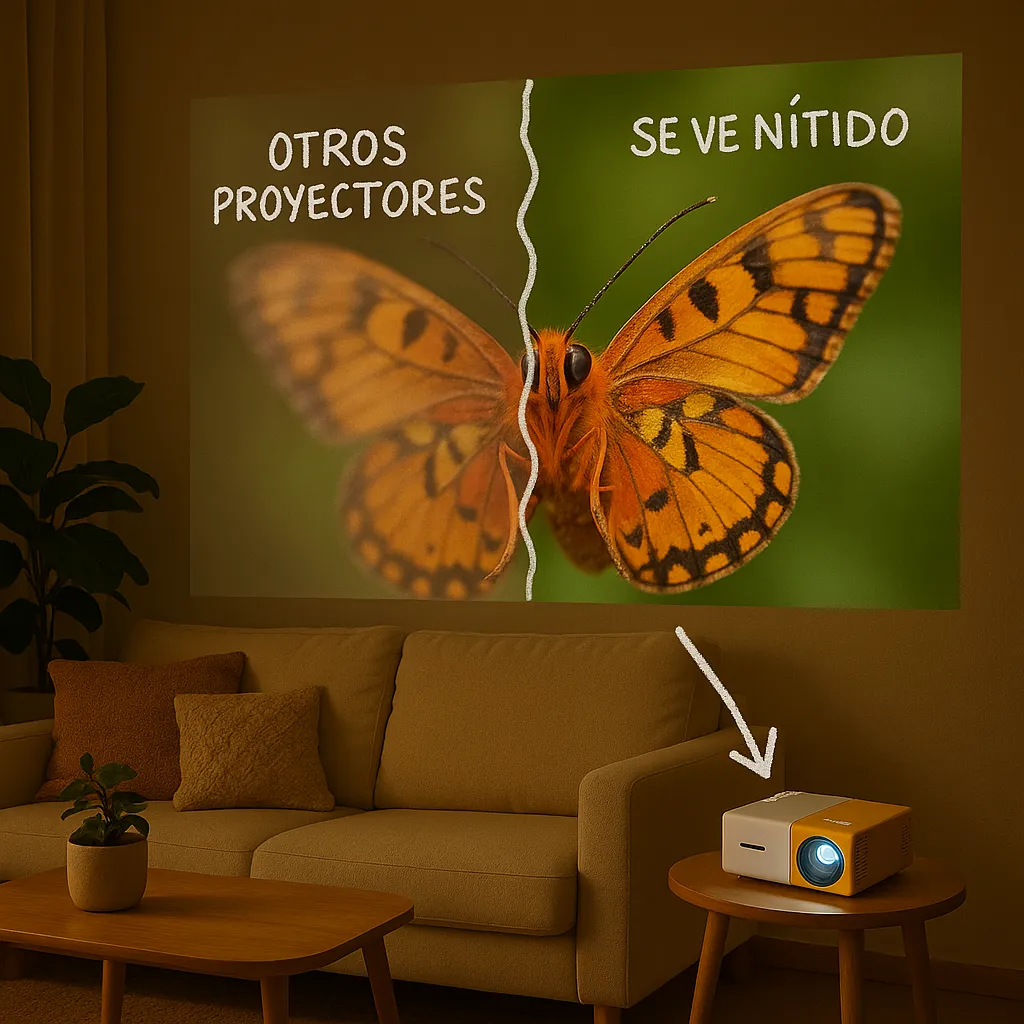 La imagen es nítida, no como otros proyectores.