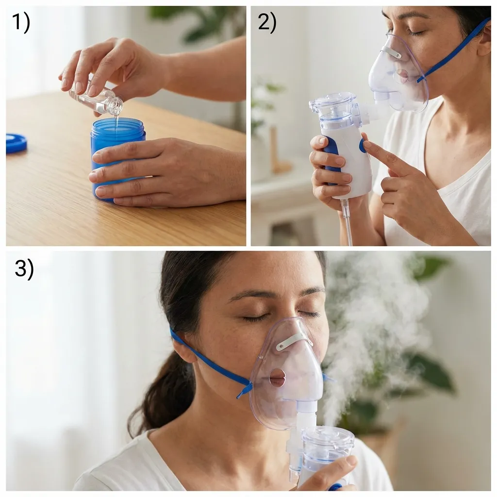 Paso 3: Deja que respire el vapor silencioso hasta sentirse mejor.