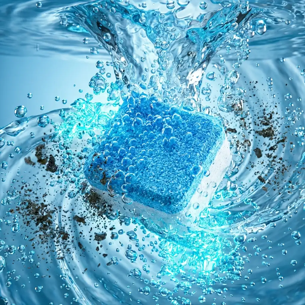 Ox&iacute;geno activo que ayuda a desprender residuos acumulados