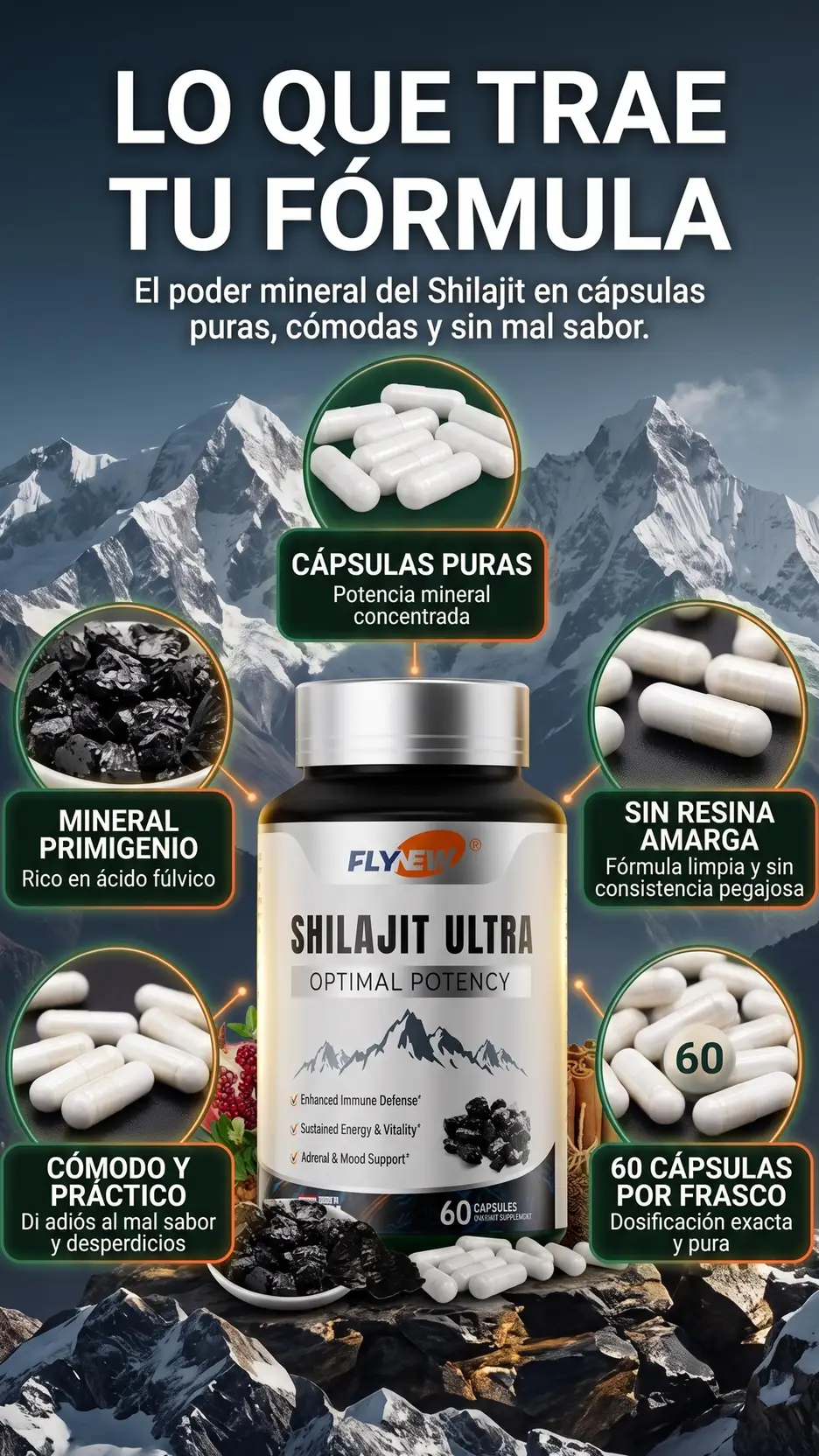 Sección visual de hecho de para PowerShilajit
