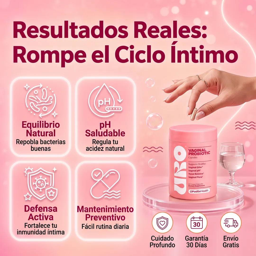 Sección visual de beneficios destacados para Probiotico uro
