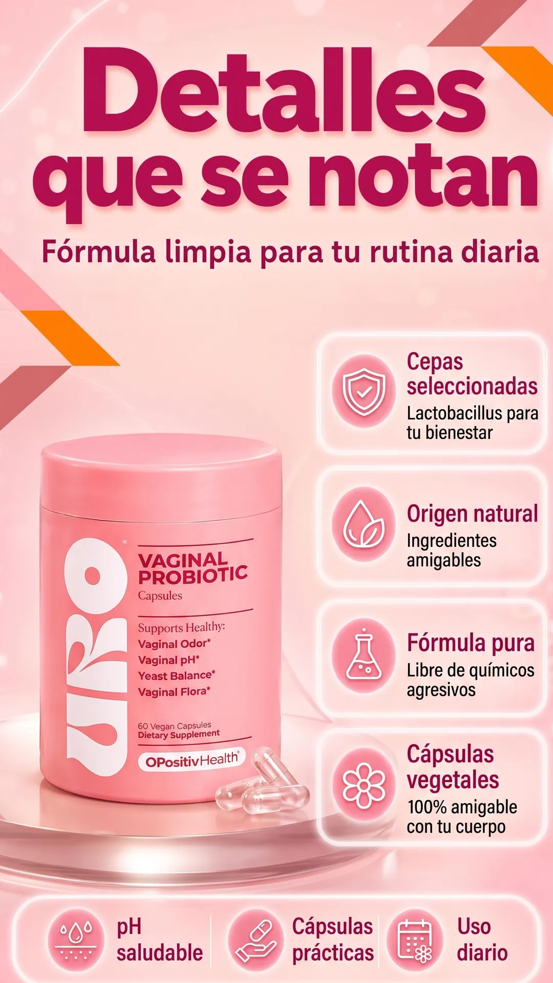 Sección visual de hecho de para Probiotico uro