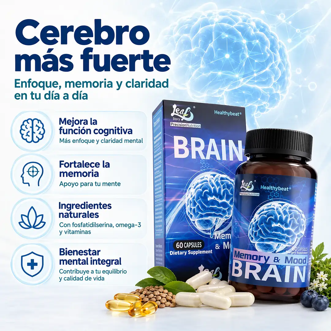 Sección visual de beneficios destacados para Bienki brain