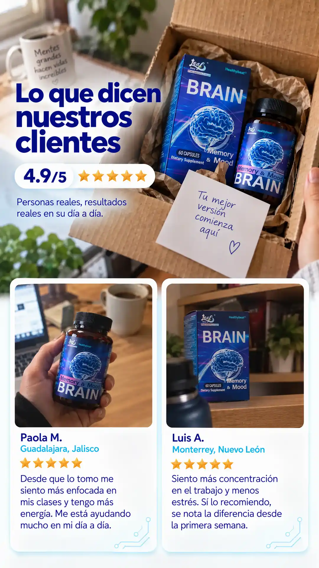 Sección visual de calificacion para Bienki brain