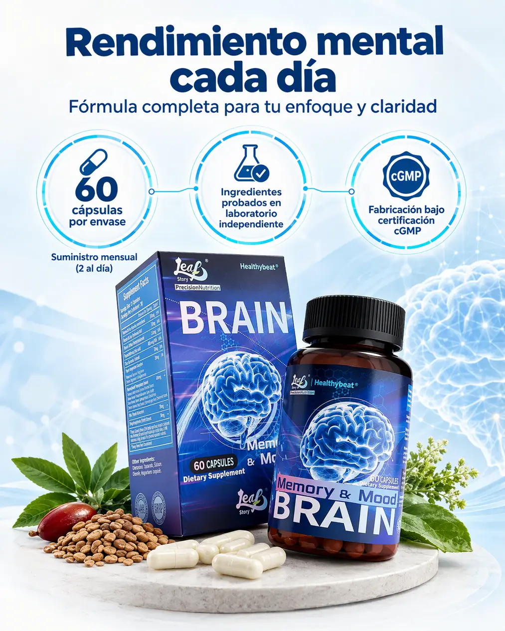 Sección visual de visualizaciones de datos para Bienki brain