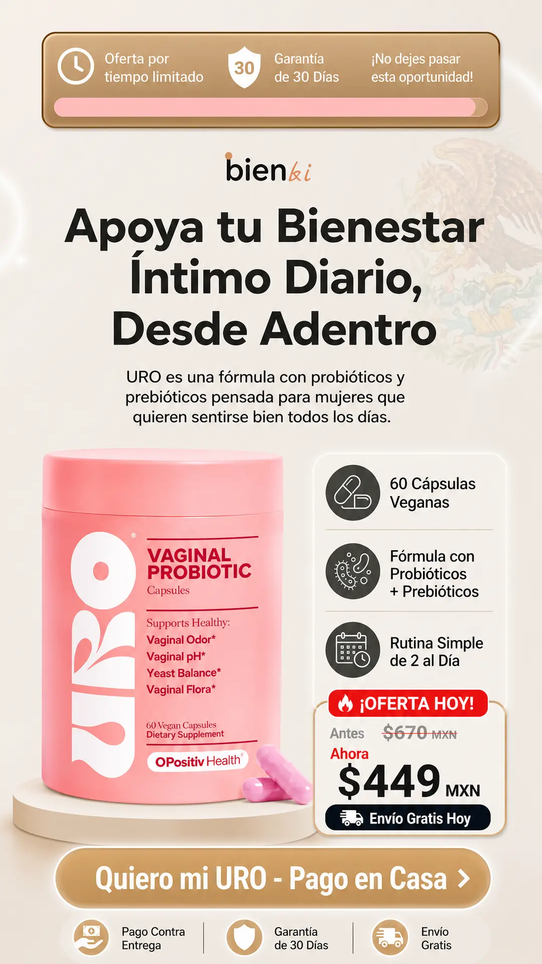 Sección visual de portada para Bienki bienestar