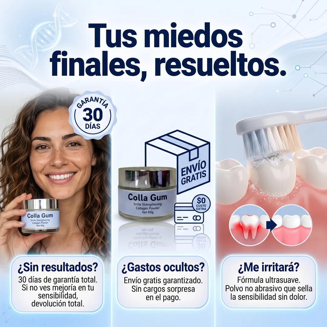 Sección visual de objeciones para CollaGum