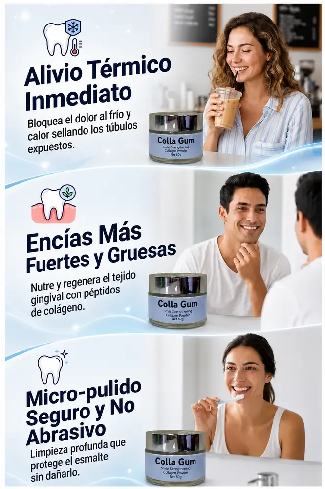 Sección visual de beneficios para CollaGum