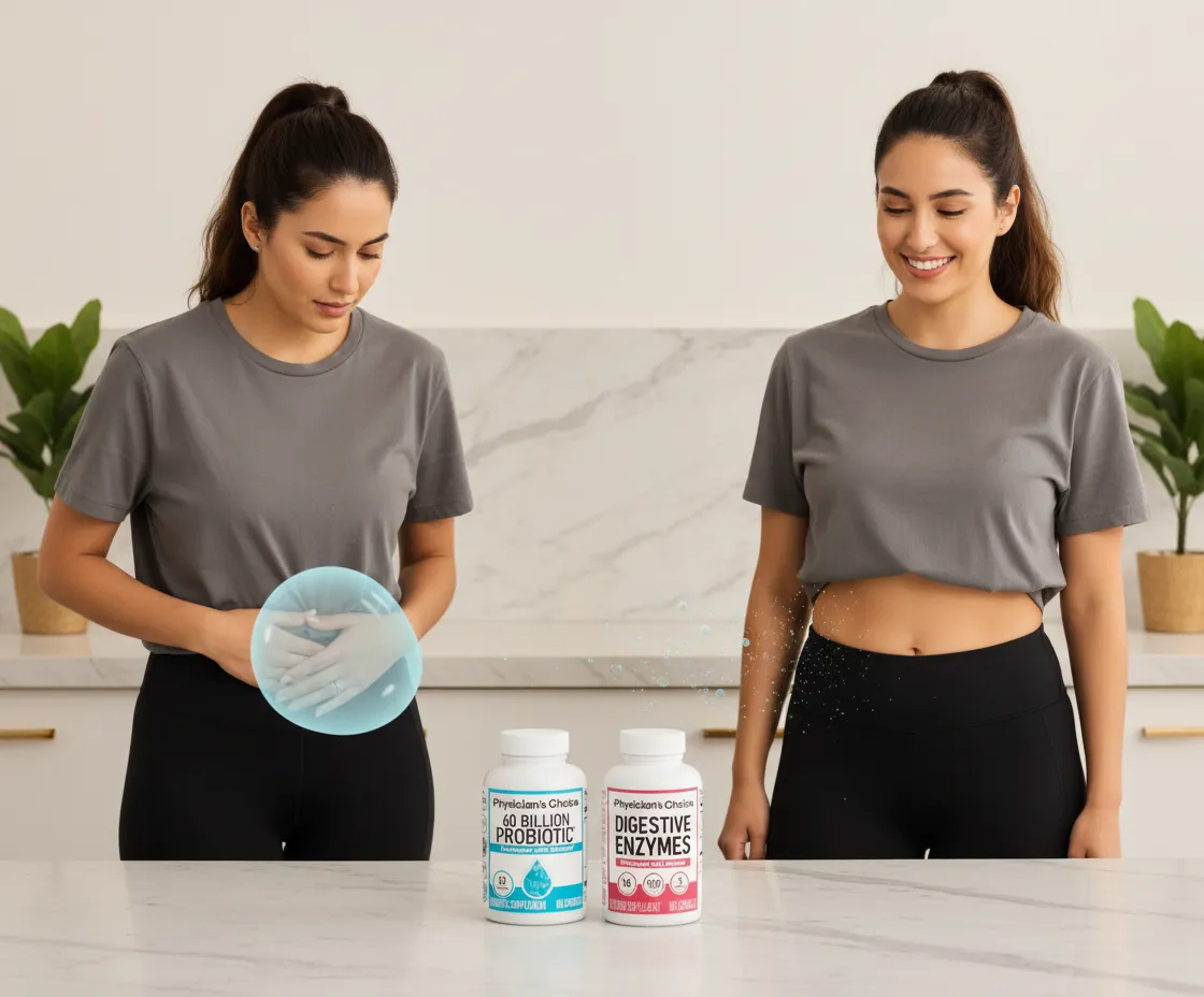 Ayuda a reducir la hinchazón y gases.