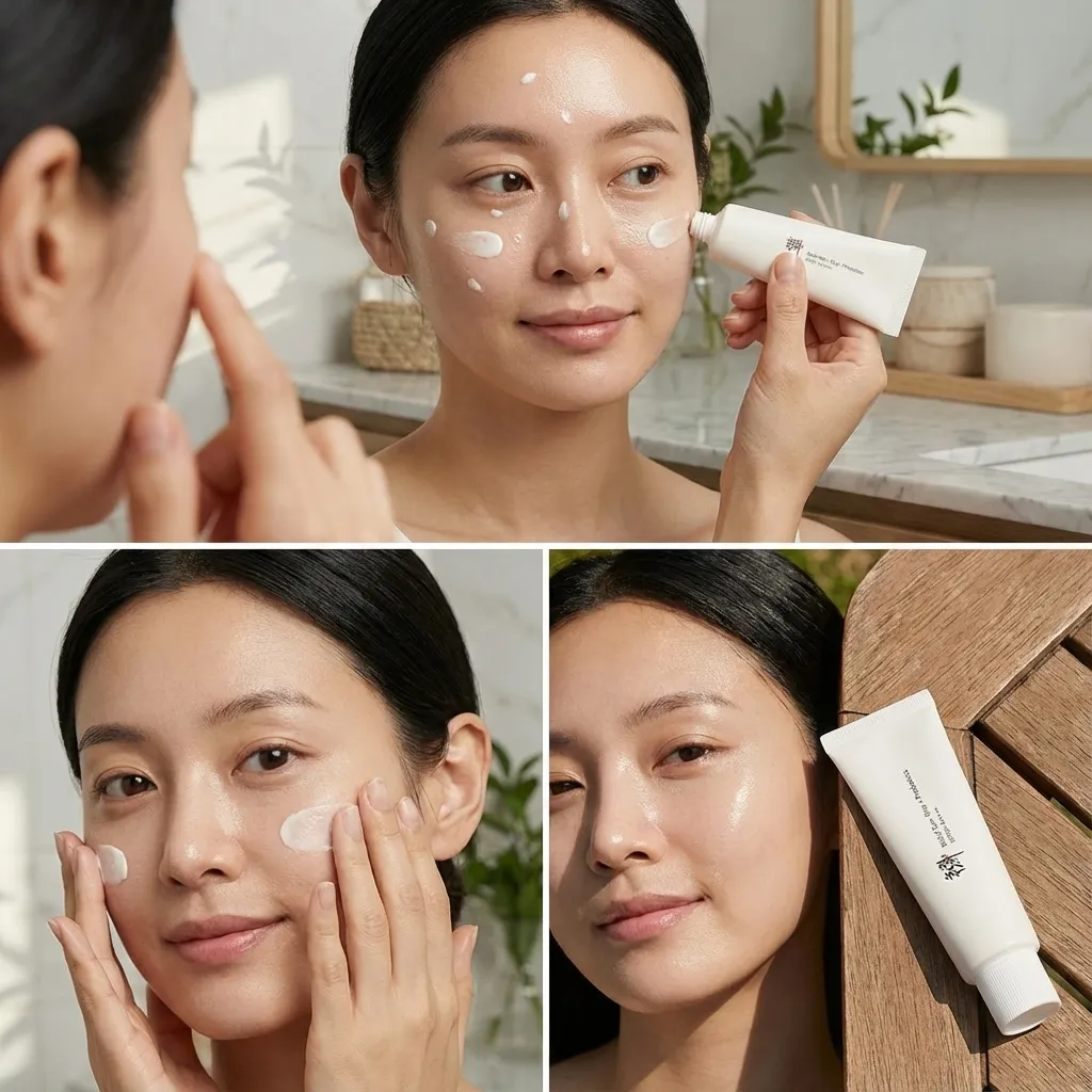 Paso 2: Esparce a toques para una absorción perfecta sin residuo blanco.