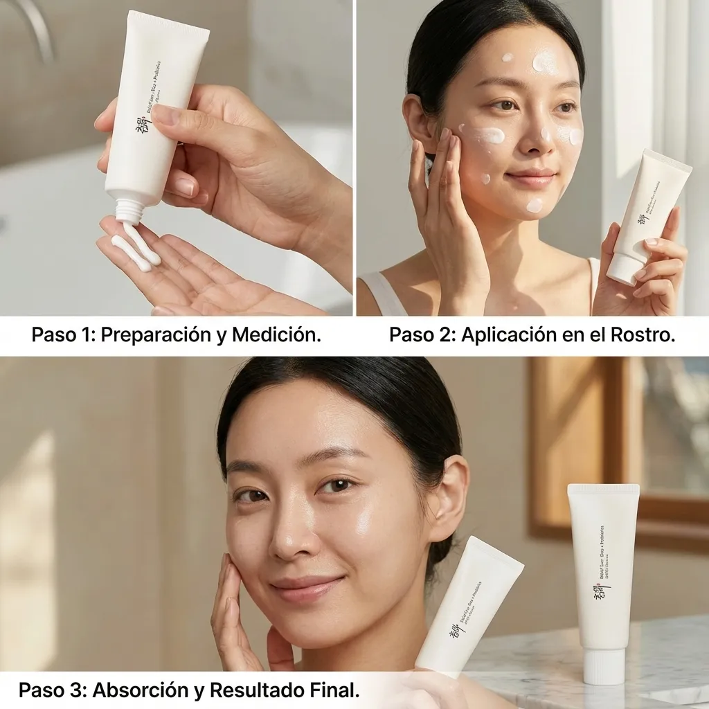 Paso 1: Aplica dos líneas de producto como último paso de tu rutina.