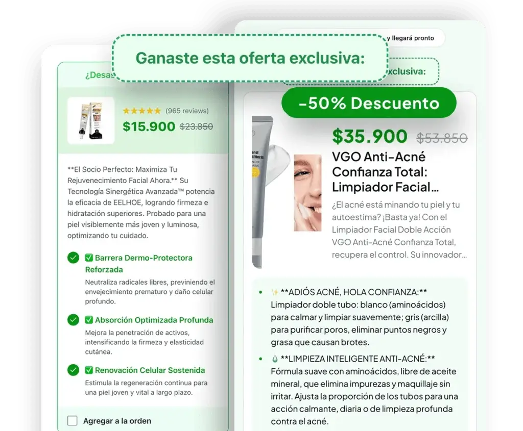 fluxi te permite subir upsells y order bumps